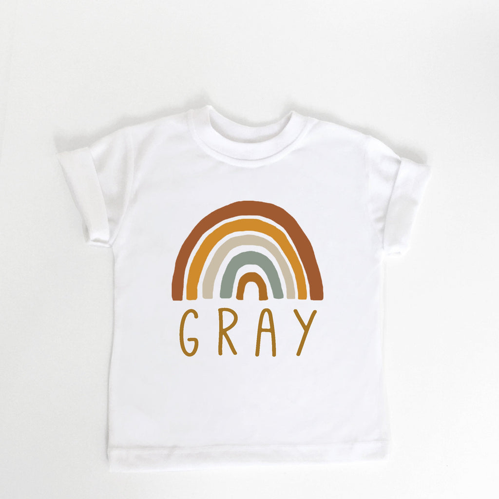 Rainbow Baby Bodysuit, Scandinavian Rainbow, Autumn Rainbow, Rainbow Baby Gift, Fall Rainbow Colors, Custom baby Name Shirt