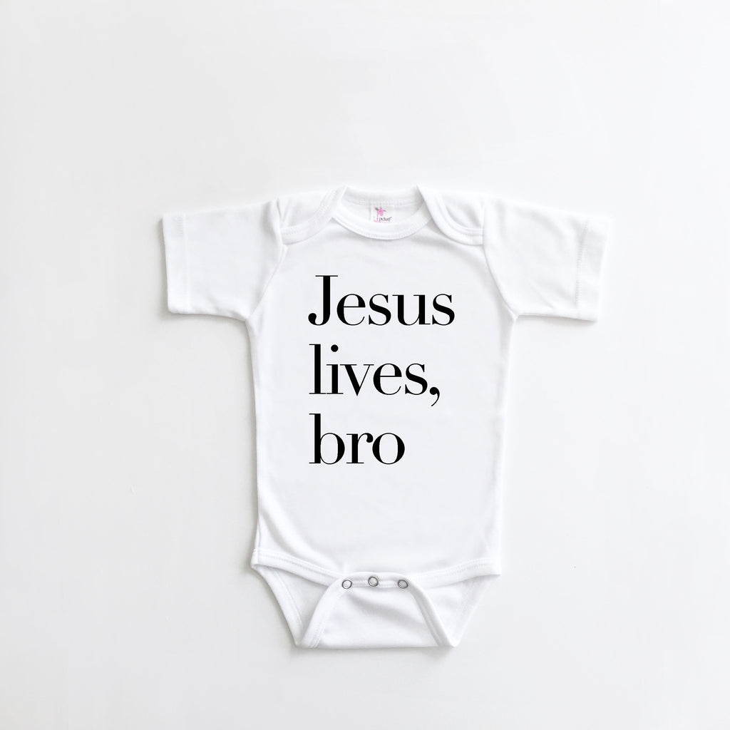 Baby Easter Shirt, Easter Bodysuit, Jesus Lives, Baby Easter Shirt, Monochrome, Unisex, Baby Easter Outfit, Christian Apparel, Faith Shirt