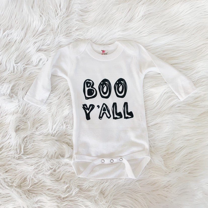 Halloween Baby Bodysuit, Halloween Baby, Halloween Outfit, Baby Gift, Monochrome, Baby Gift, Boo Y'all, Funny Gift, Halloween