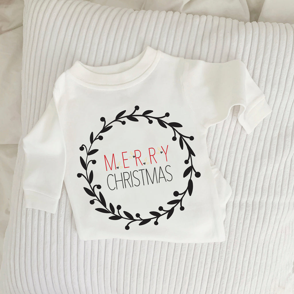 Merry Christmas Baby Pajamas, Christmas Pjs for baby, Baby Jammies, First Christmas Baby Outfit, Christmas Baby Pajamas