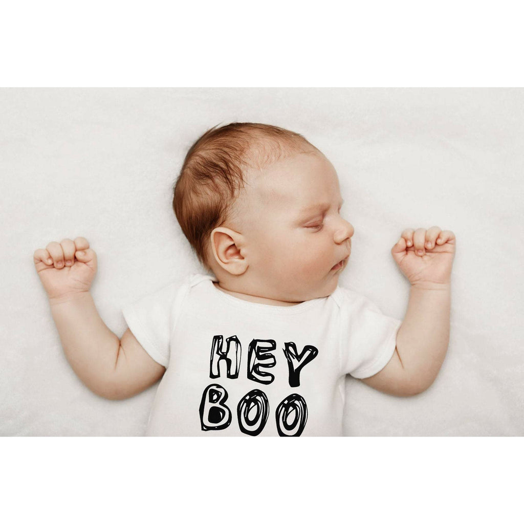 Halloween Baby Bodysuit, Hey Boo, Halloween Baby, Halloween Outfit, Baby Gift, Monochrome, Baby Gift, Funny Gift, Halloween Baby Shirt