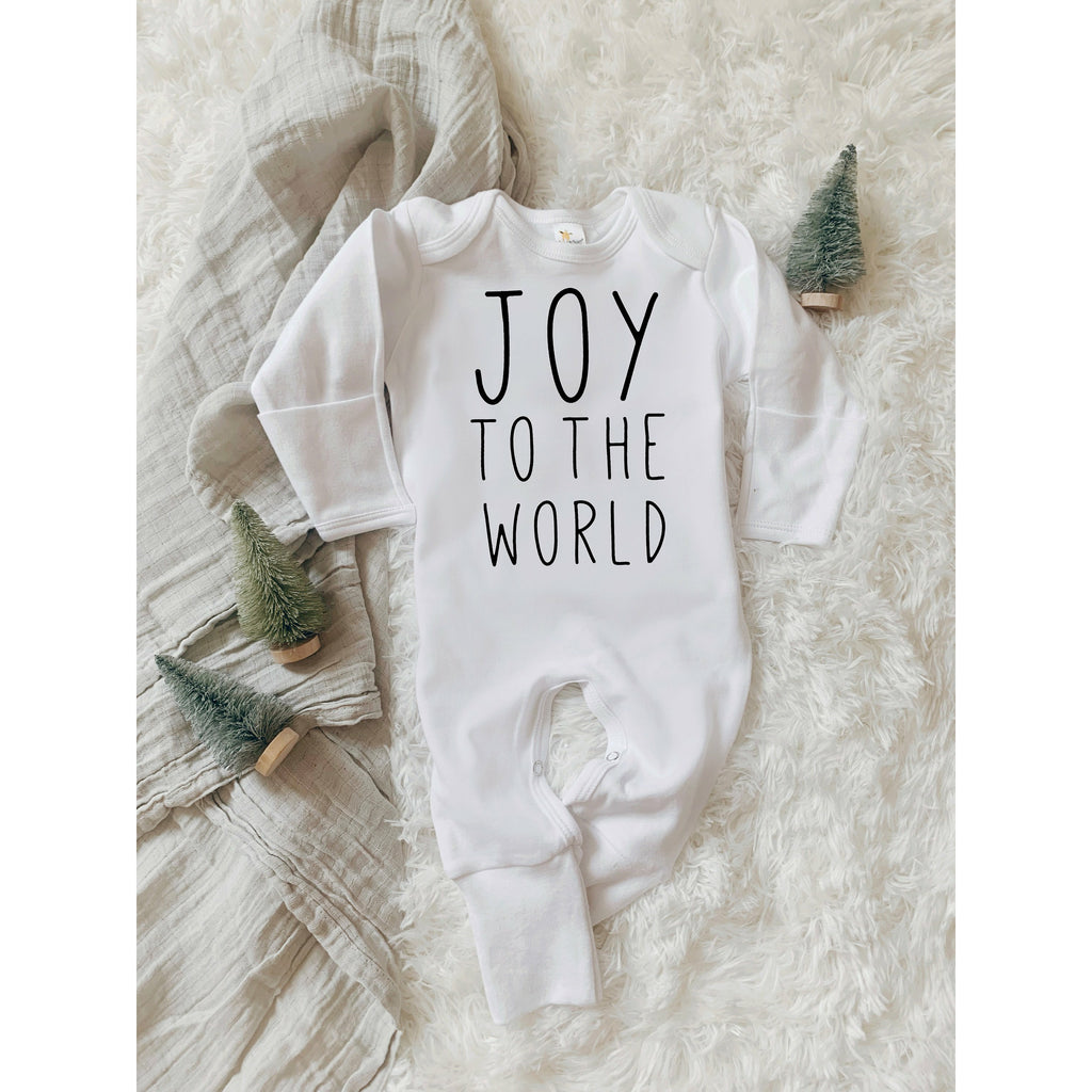 Joy To The World, Baby Christmas Outfit, Baby Christmas Gift, Baby Gift, Bodysuit, Monochrome