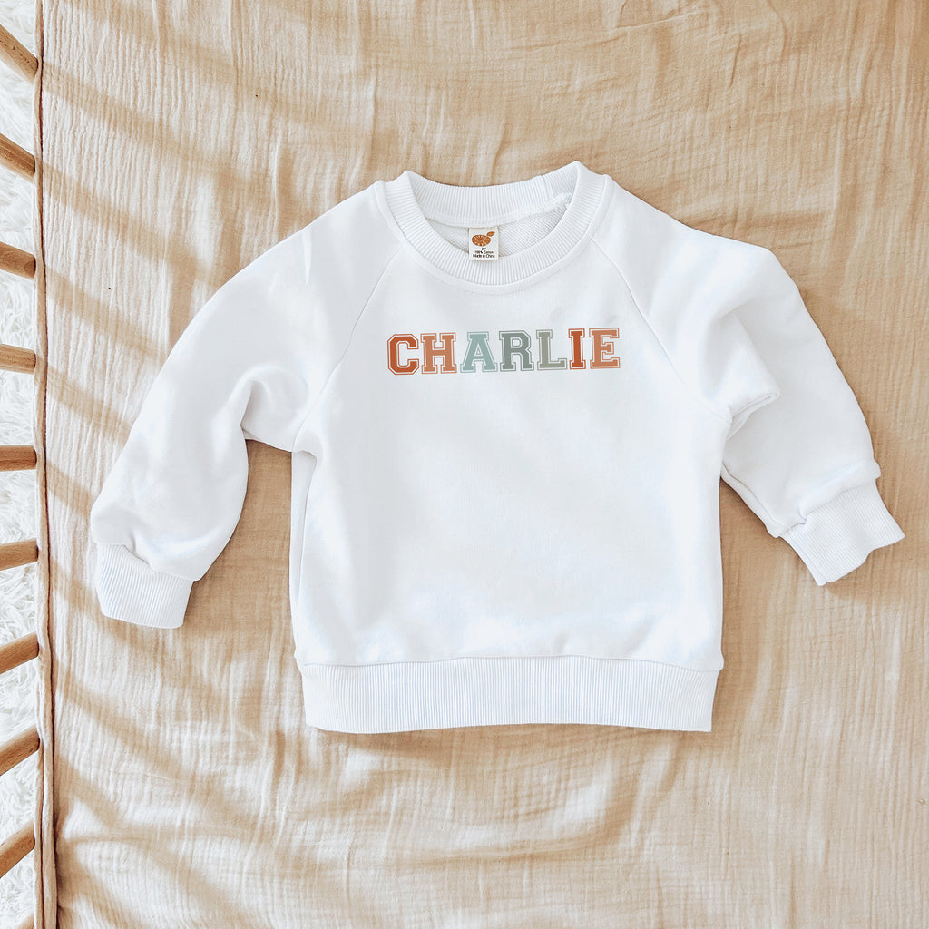 Toddler Name Sweatshirt, Custom Name Gift, Toddler Sweatshirt, Gender Neutral Toddler Sweatshirt, Neutral Sweatshirt For Toddler, Name Gift