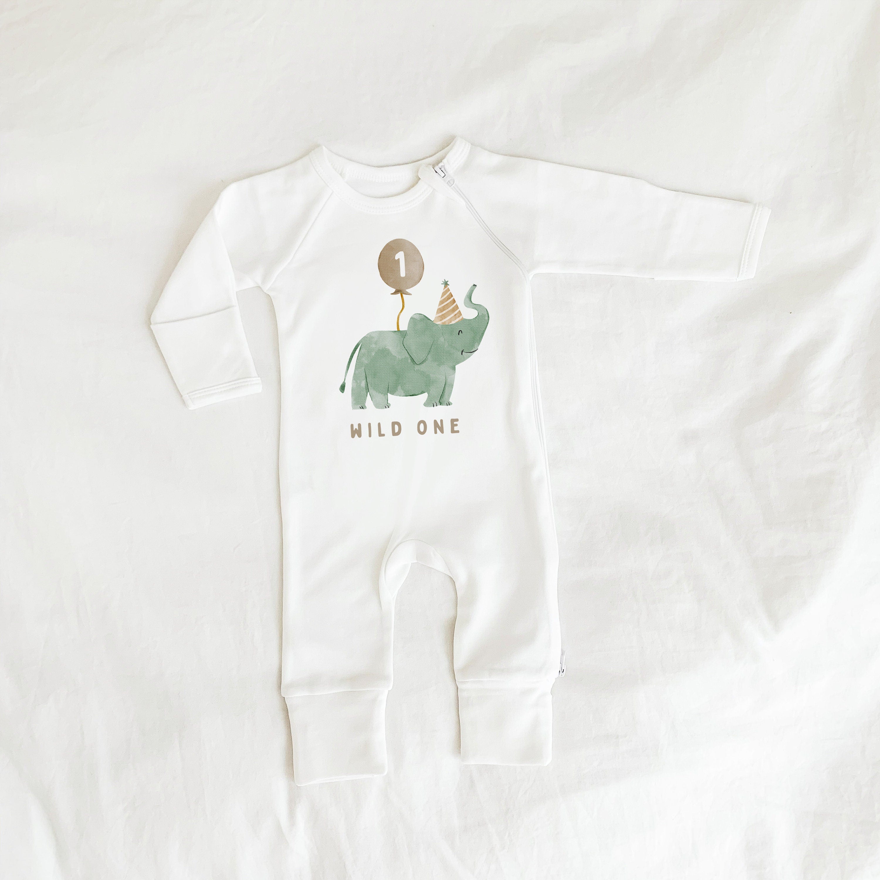 First Birthday Sweatshirt Romper, Wild One, Sweatshirt Romper