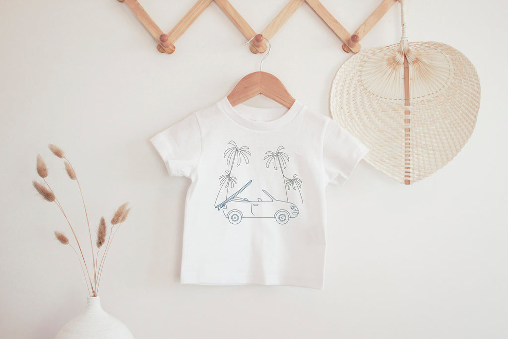 Kids Surf Shirt, Neutral Kids Clothing, Minimal Convertible, Kids Summer Shirt, Summer Romper, Neutral baby gift, Surf shirt, Kids Gift