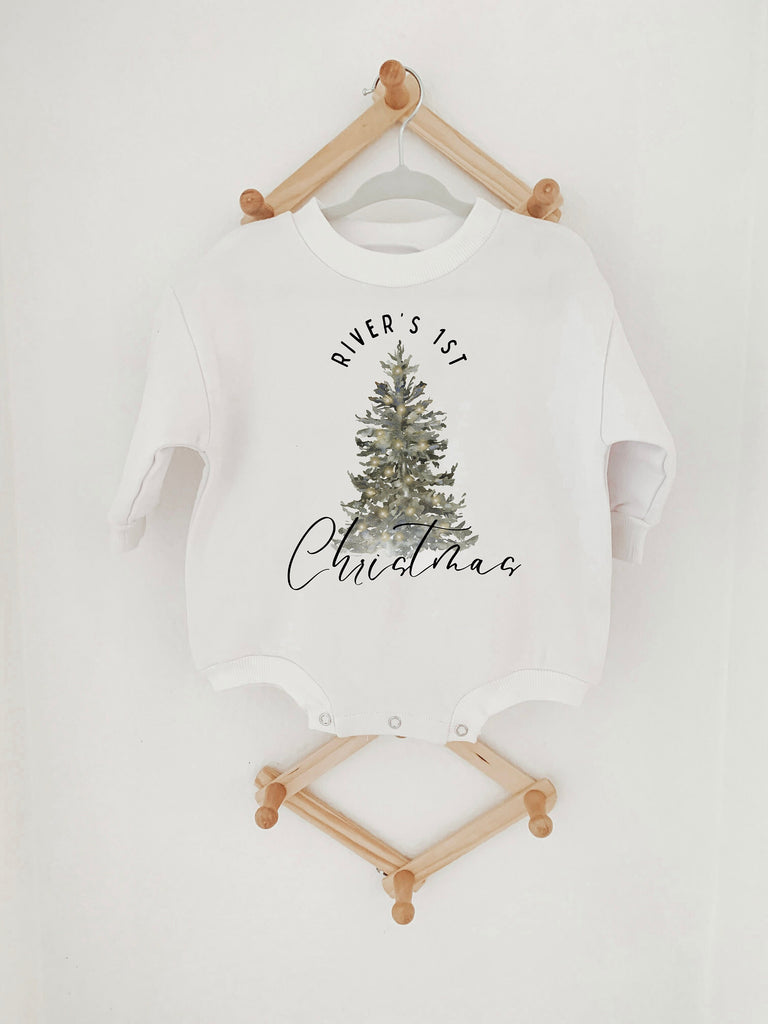 First Christmas, Baby Christmas Outfit, Christmas Romper, Neutral Christmas outfit for Baby, Christmas Tree romper, Christmas shirt, Romper