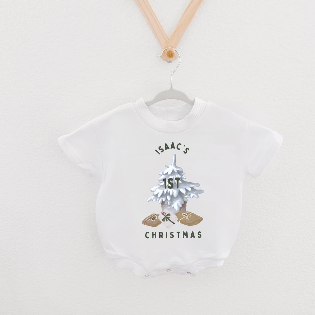 Baby First Christmas one piece, First Christmas Outfit, Neutral Christmas Outfit, Christmas Baby Clothes, Christmas Tree, First Christmas