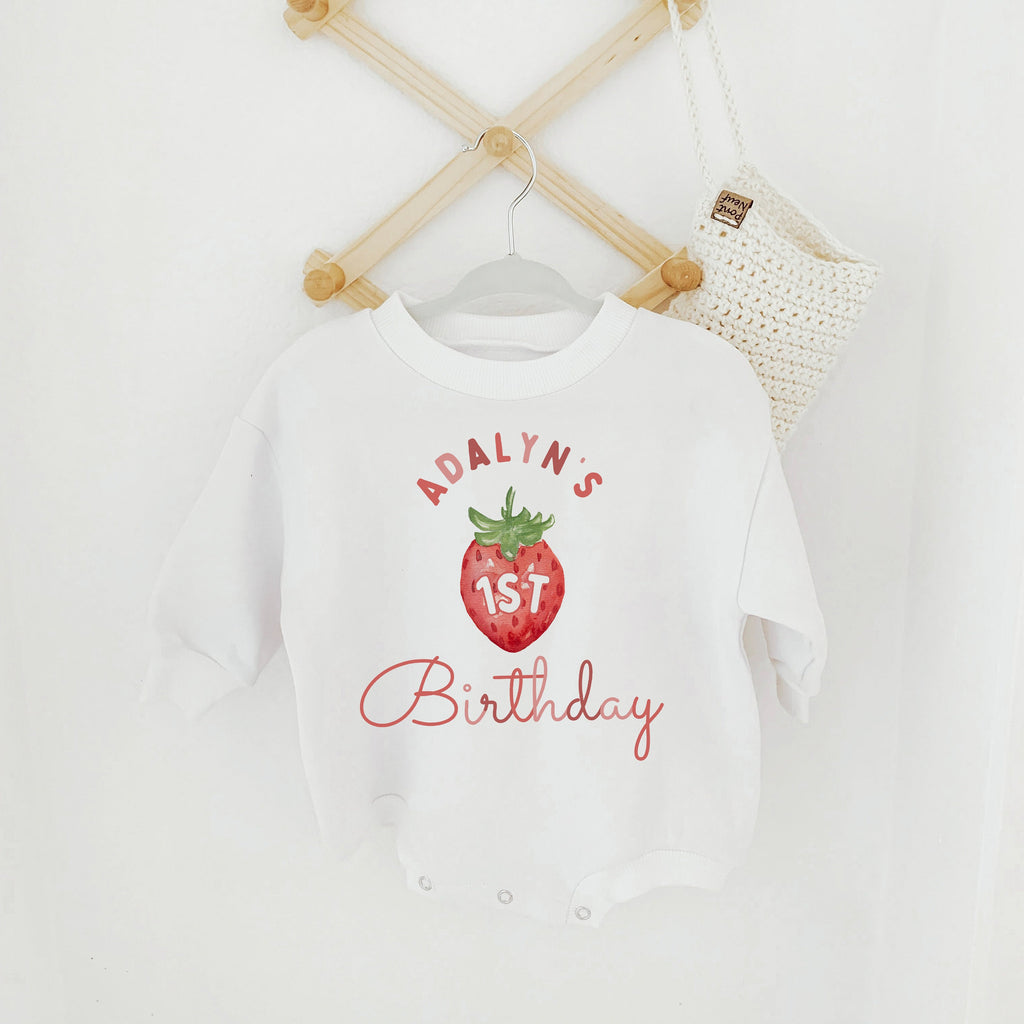 Berry First Birthday, 1st birthday outfit, Romper, Girl 1st Birthday, First Birthday Outfit, Berry 1st Birthday, Berry First, Strawberry
